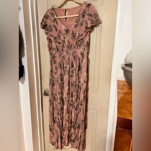 Kohl's Pink Floral Maxi Dress